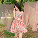 lasamu Rose Petal Perfume Fairycore Dress